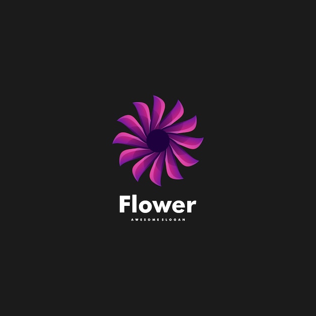 Vector logo illustration flower