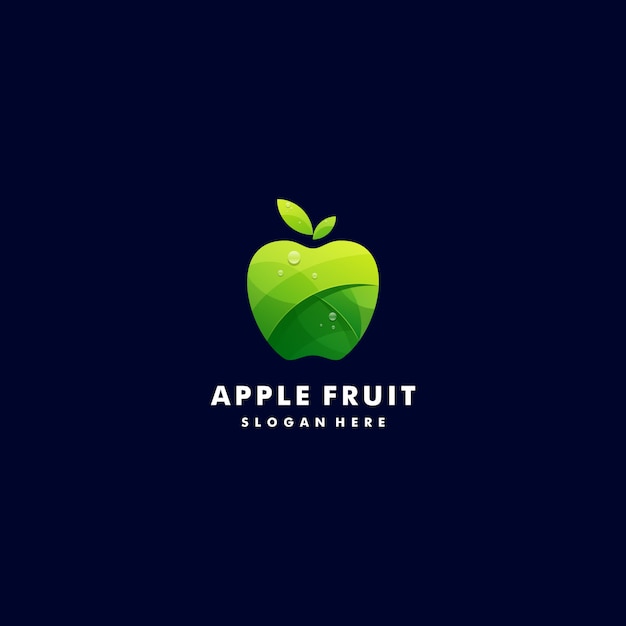 Logo illustration fresh apple gradient colorful style.