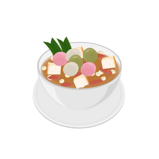 Logo Illustration of Fresh Wedang ronde or Tangyuan