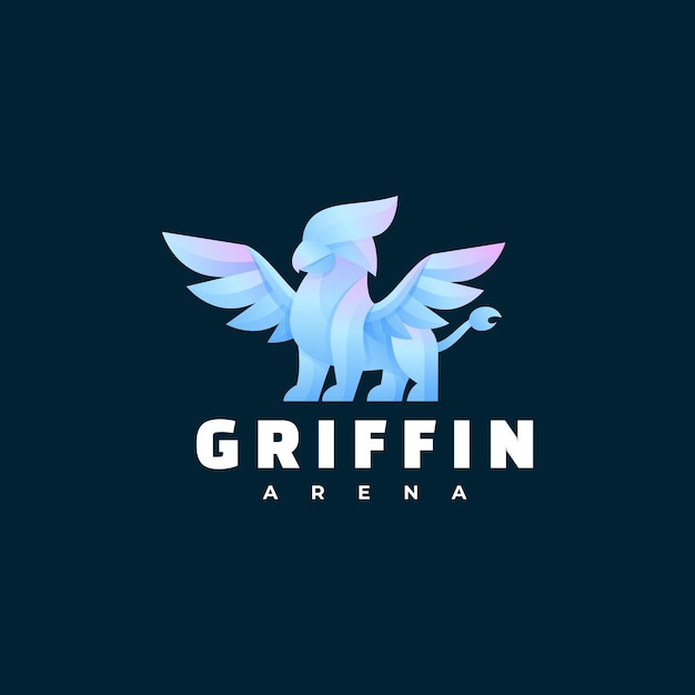 Logo illustration griffin gradient colorful style