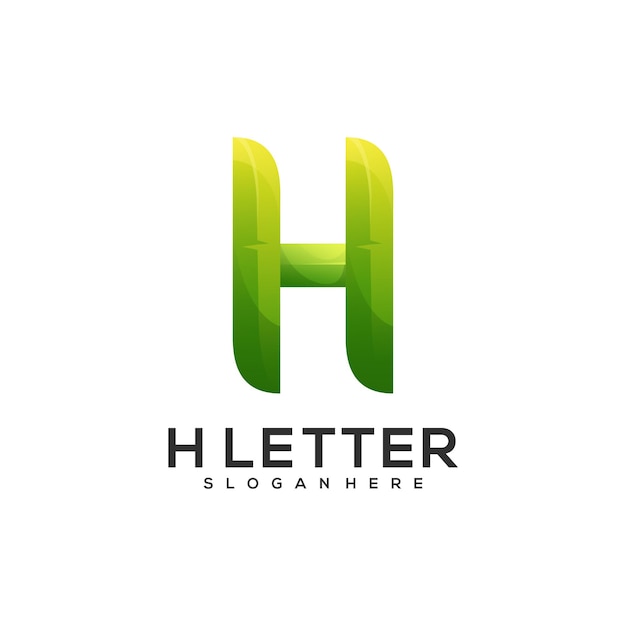 Gradiente di lettera di illustrazione di logo h