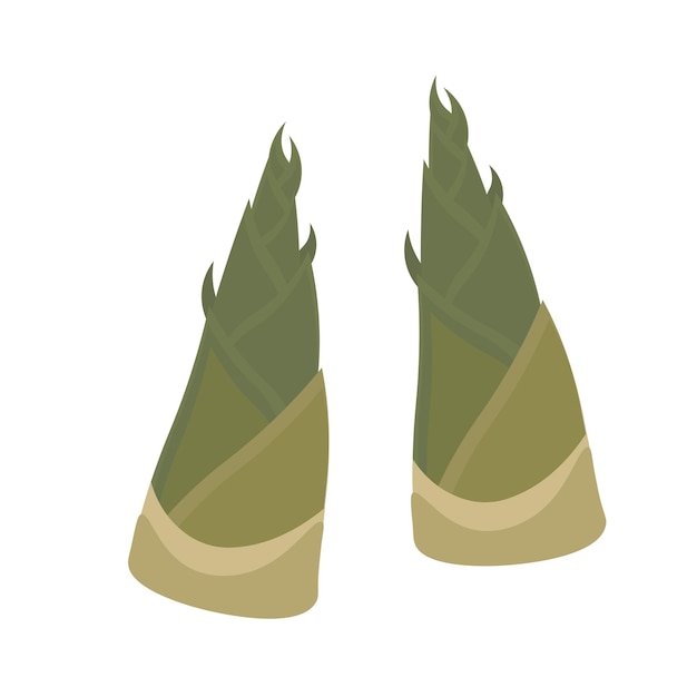 Vector logo illustration of natural bamboo shoots