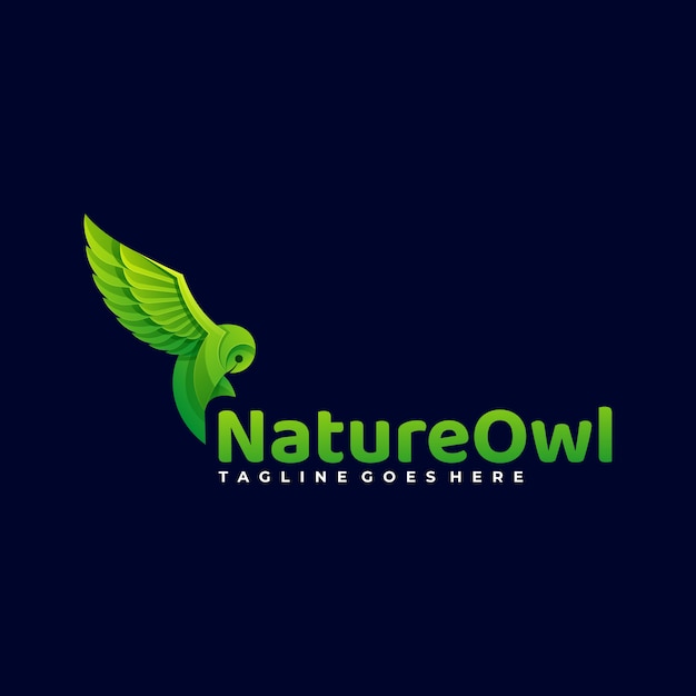 Logo illustration nature owl gradient colorful style.