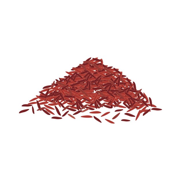 ベクトル 赤い米や赤い酵母米の塊のロゴイラスト