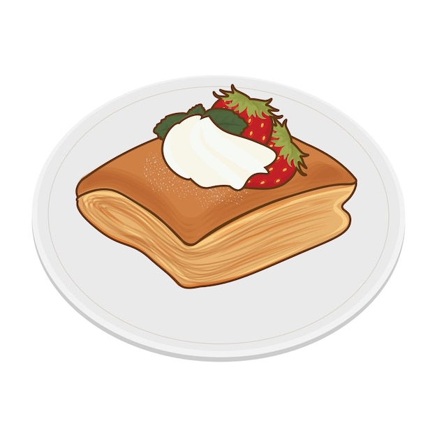 Logo Illustration of puff pastry cartoon