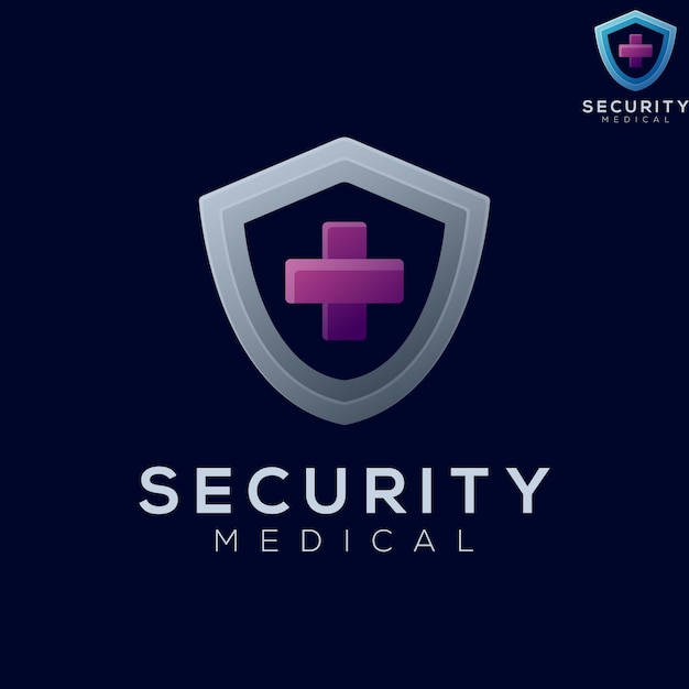 Logo illustration security medical gradient colorful style