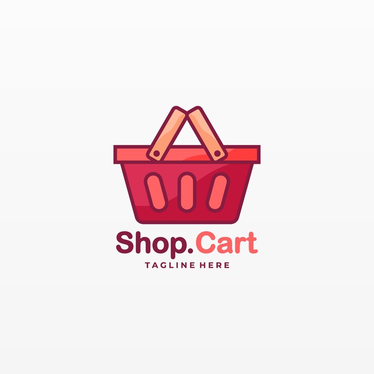  Logo Illustration Shop Cart Cute Cartoon.