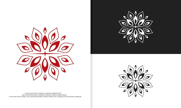 Vector logo illustration vector graphic of mandala