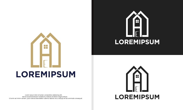 Logo illustration vector graphic of real estate company