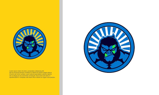 Logo illustration vector graphic of scary gorilla