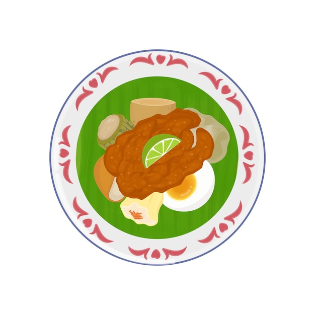 Vector logo illustration vector traditional indonesian food siomay