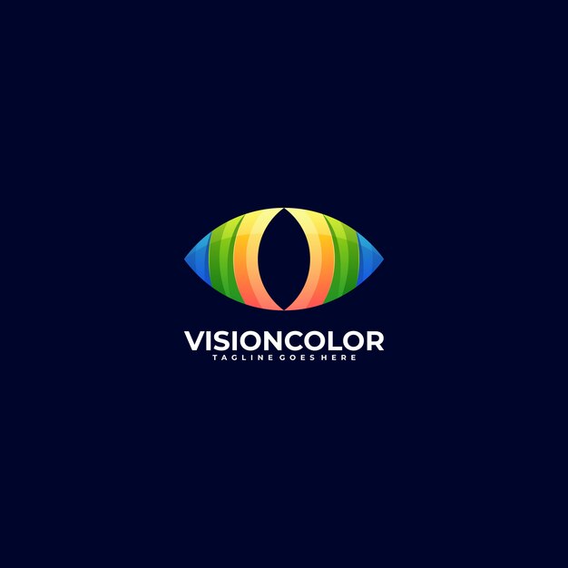 Logo illustration vision gradient colorful style.