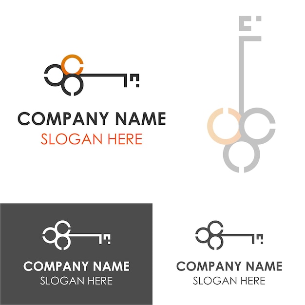 Logo in de vorm van een sleutel