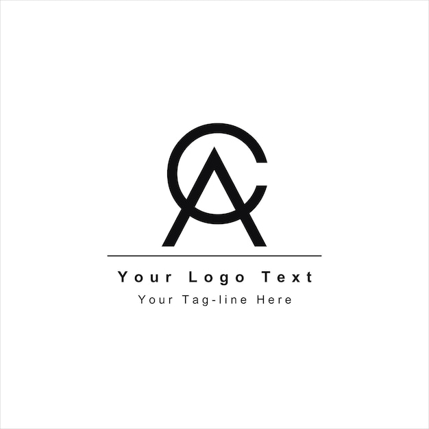 Logo initial ac or ca design icon template symbol