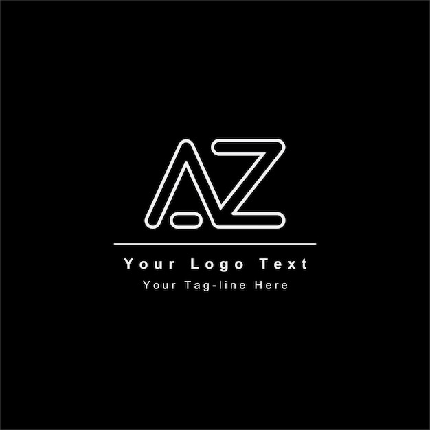 ベクトル ロゴの初期 az za デザイン アイコン文字