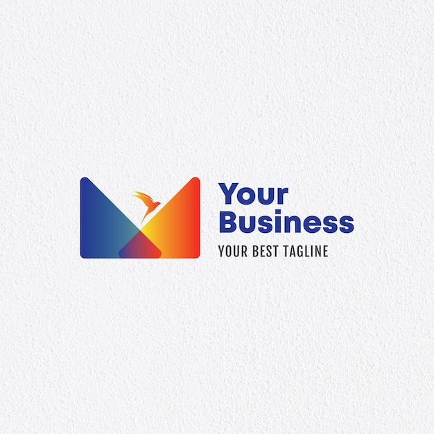 Vector logo initial m and bird fit for your company import export with modern style