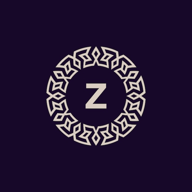 Vector logo initialen letter z elegant en modern cirkel embleem.