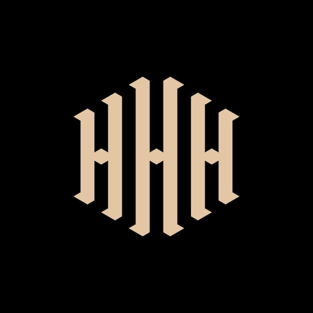 Vector logo initials triple h pentagon