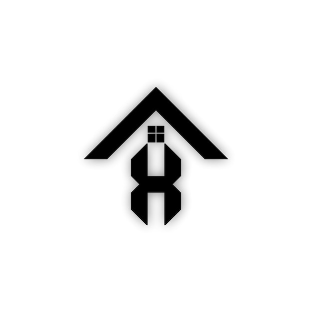 Logo initials x and house