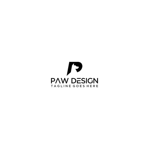 logo inspiratie een hond gecombineerd met de letter P. logo is geschikt voor bedrijven, dieren, huisdieren,