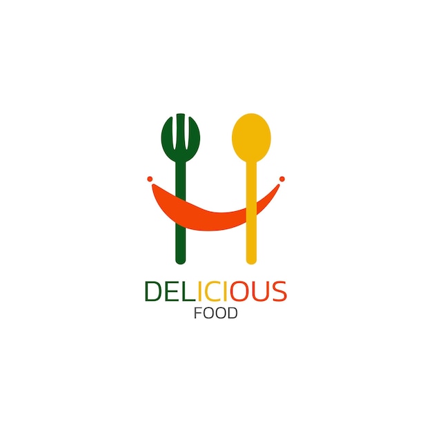 The logo is a combination of a spoon, fork and a smile that forms letters.