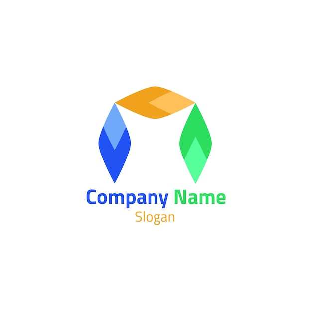 The logo is a combination of three colored ovals that form letters and directions.