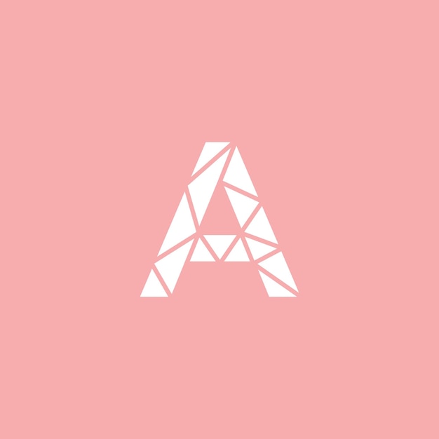 Logo A is white with pink background