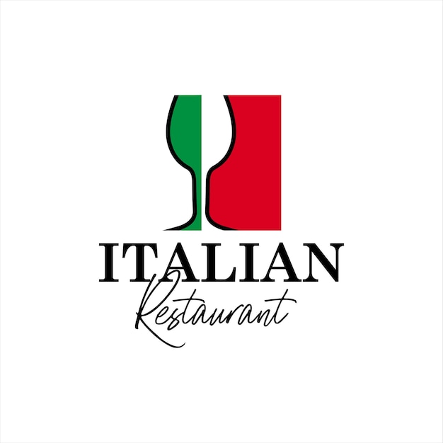 Vettore un logo per il ristorante italiano che dice ristorante italiano.