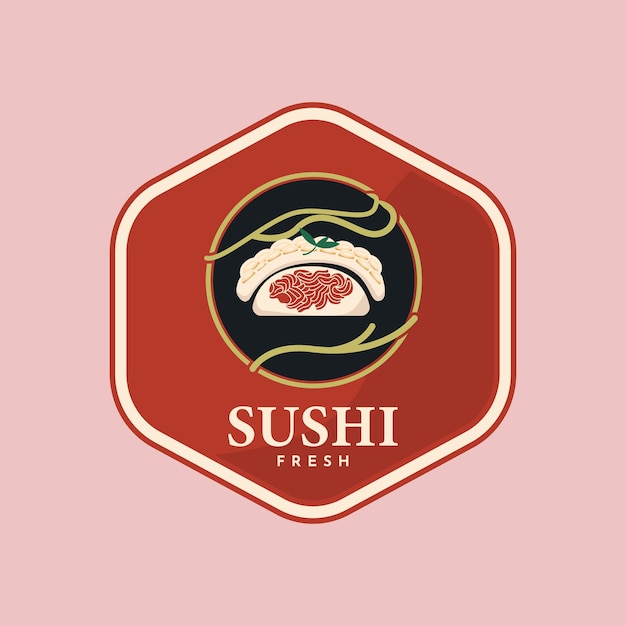 Logo ristorante giapponese, logo sushi