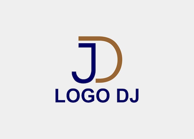 Vector logo jd line letter company name