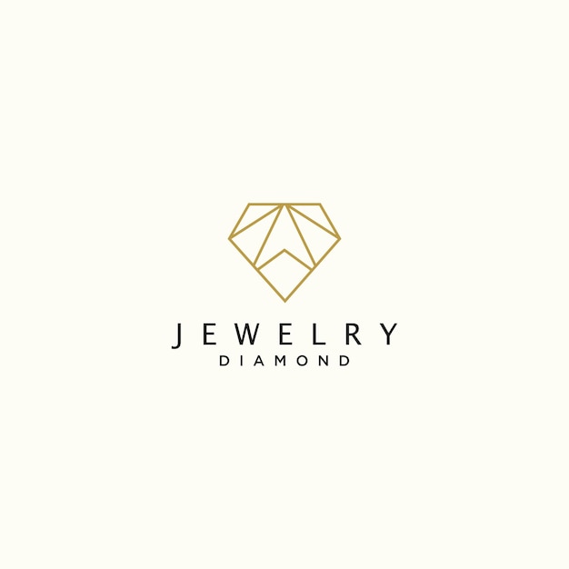 логотип ювелирные изделия с бриллиантами дизайн искусство шаблон