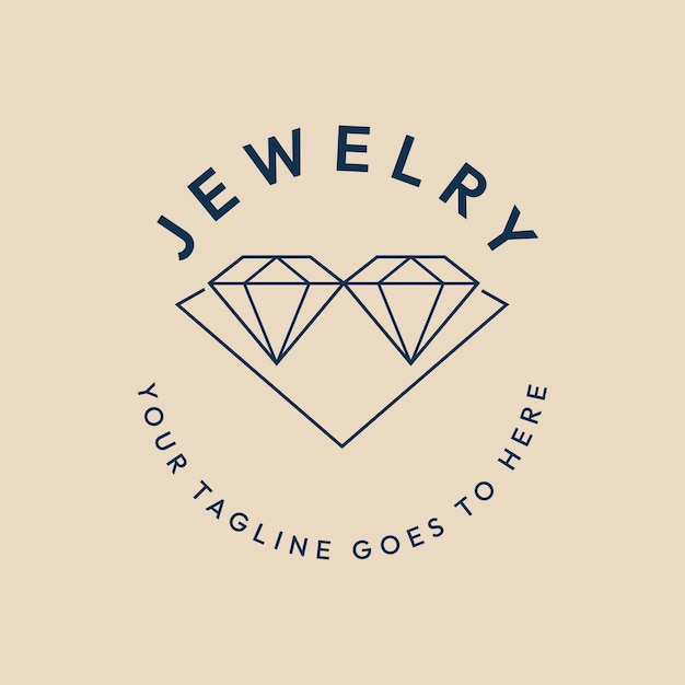 A logo for jewelry that says 