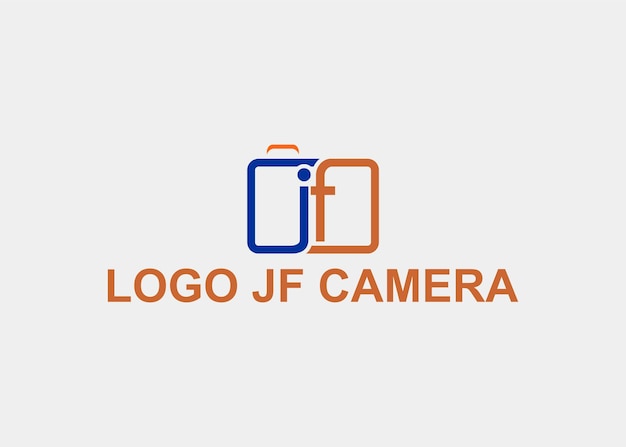 Logo jf line lettera fotocamera nome azienda