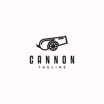 Logo kanon slogan ontwerp kunst sjabloon