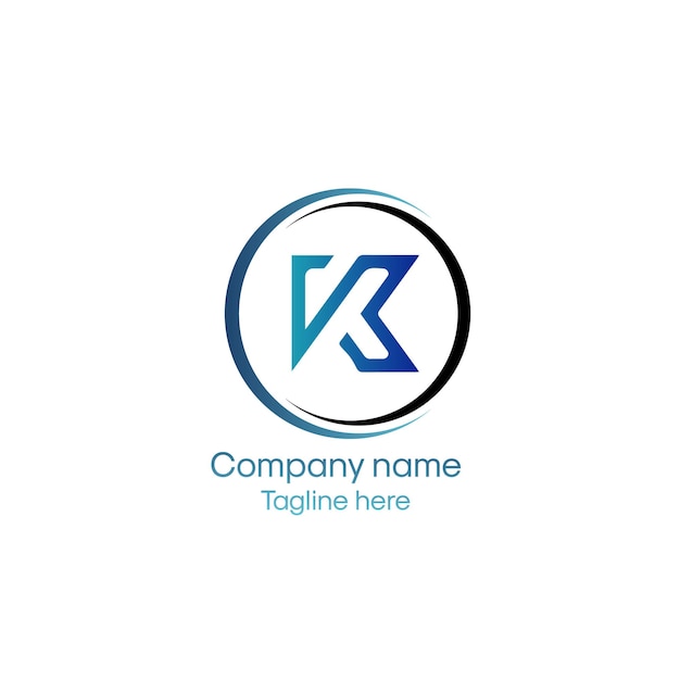 a logo for kk company with a circle inside