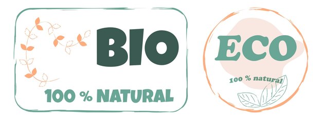 Vettore etichetta con logo per prodotto naturale delicato design naturale per prodotti soggetti a restrizioni