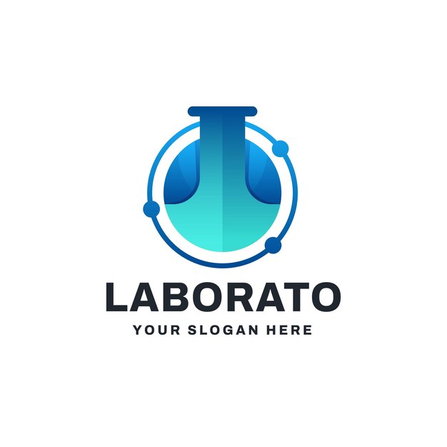 Logo Laboratorium Gradiënt Vector Icon Illustratie