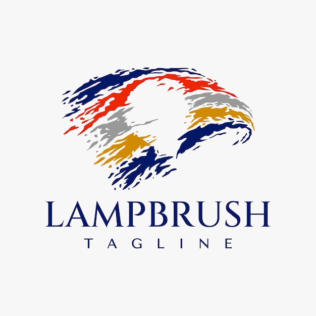 A logo for lampbrush tagline with an eagle and the words lampbrush tagline.