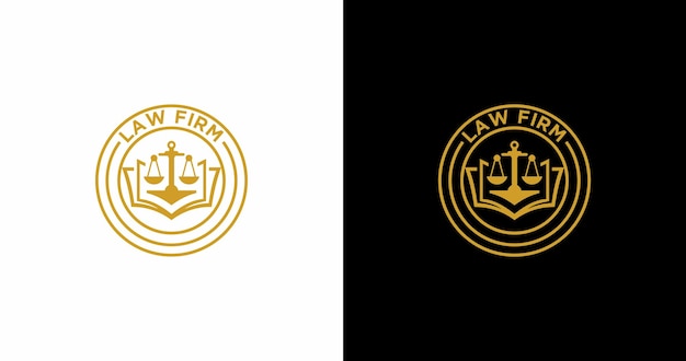 Векторный шаблон логотипа юридической фирмы