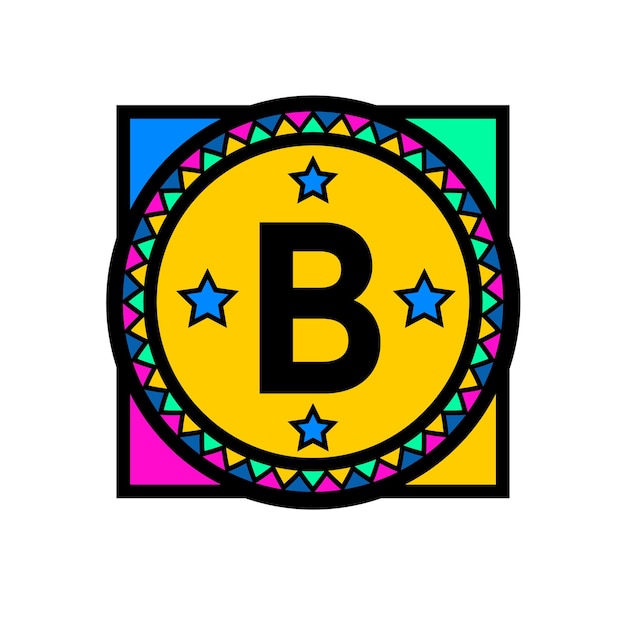 Vettore logo lettera b per la squadra di calcio