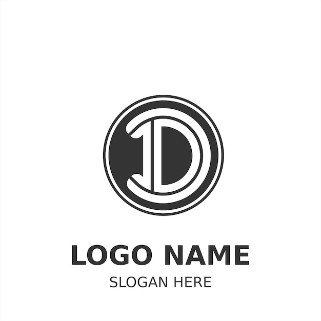 Vector logo letter d vector template