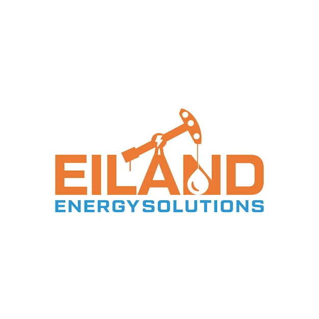 logo letter eiland energy oil and gas solutions vector
