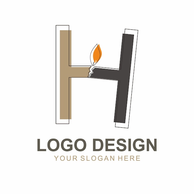 Logo lettera h tutti gli elementi di questo modello sono modificabili con un software vettoriale