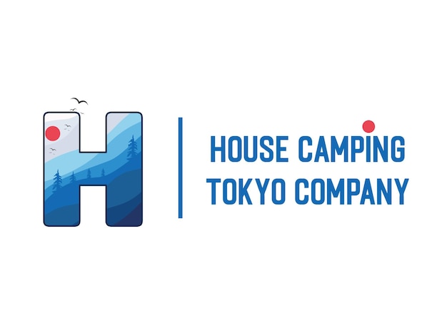 ロゴレターH東京キャンプハウス会社