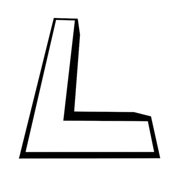 ロゴの文字 l 高い細いフォントの文字 l 視野の高さ