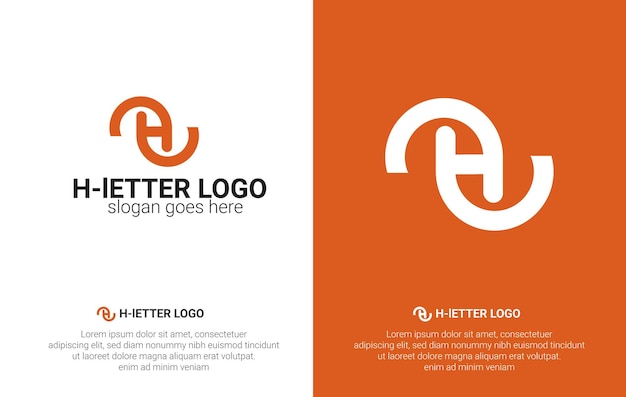 A logo for a letter logo that says h - letter logo.