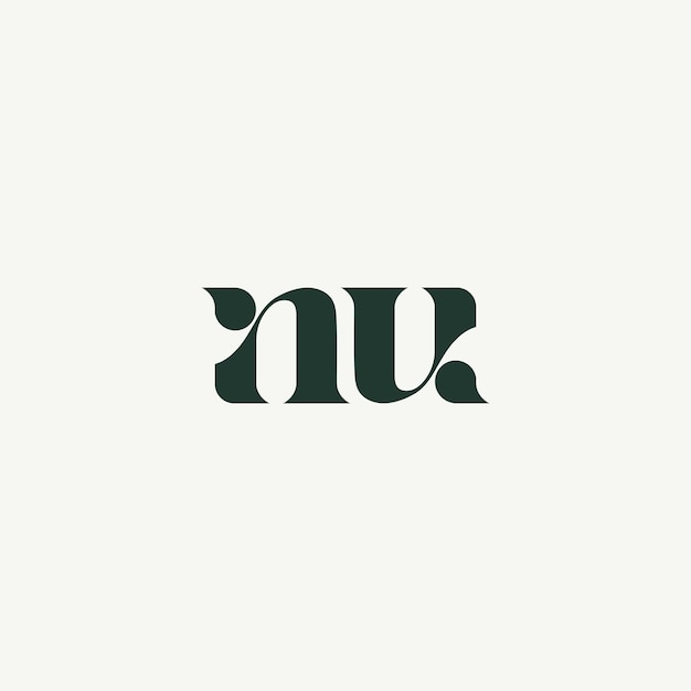Вектор Буквы логотипа n и u с уникальным дизайном. буквы алфавита инициалы логотип монограммы nu, un, n и u