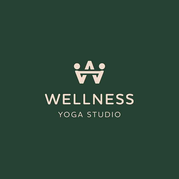 Logo letter W voor yoga studio.