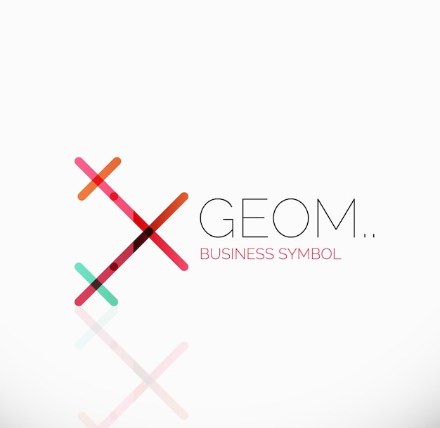 Logo lineaire abstracte geometrische pictogram