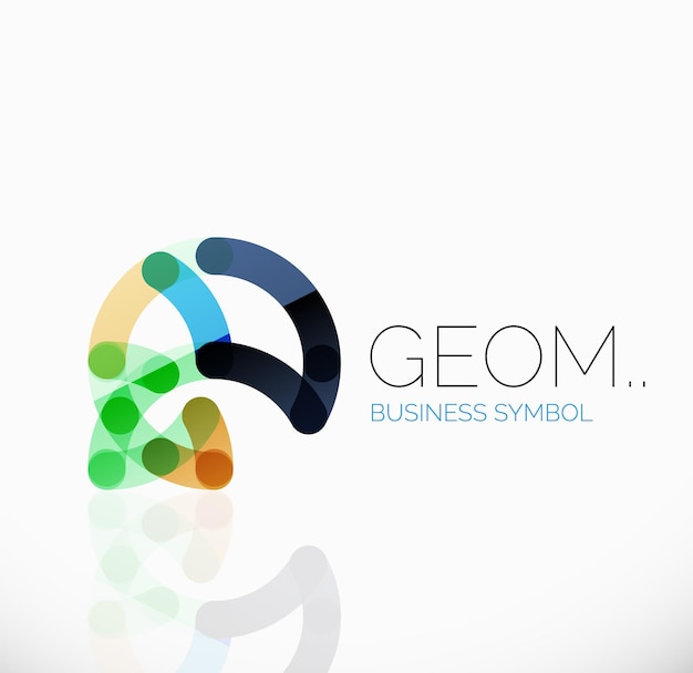 Логотип линейной абстрактной геометрической иконки